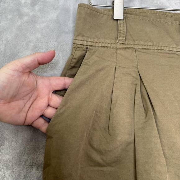 J Brand Pants Womens 27 Olive High Rise Pleated Tapered Linen Blend Pockets - Picture 3 of 12